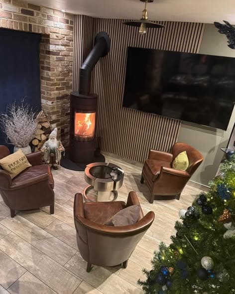Two Wood Burning Stove Installations in a Stunning Home view 3