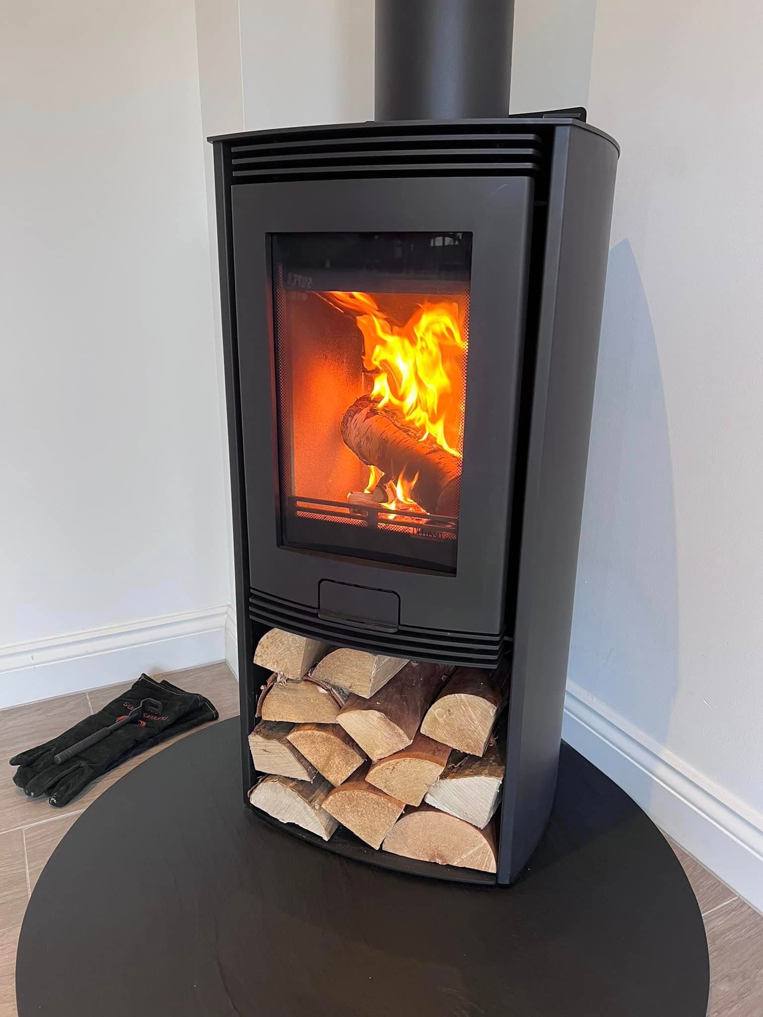 Di Lusso R4 Euro Stove with Teardrop Slate Hearth view 4