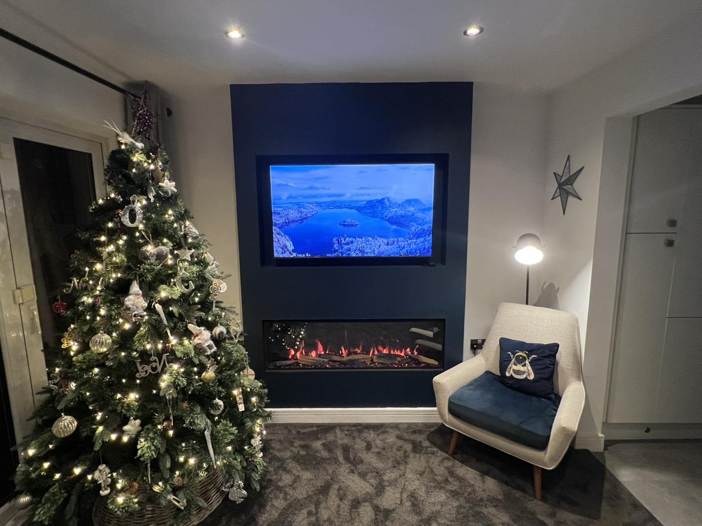 Bespoke Media Wall with Vision VS150 Electric Fire
