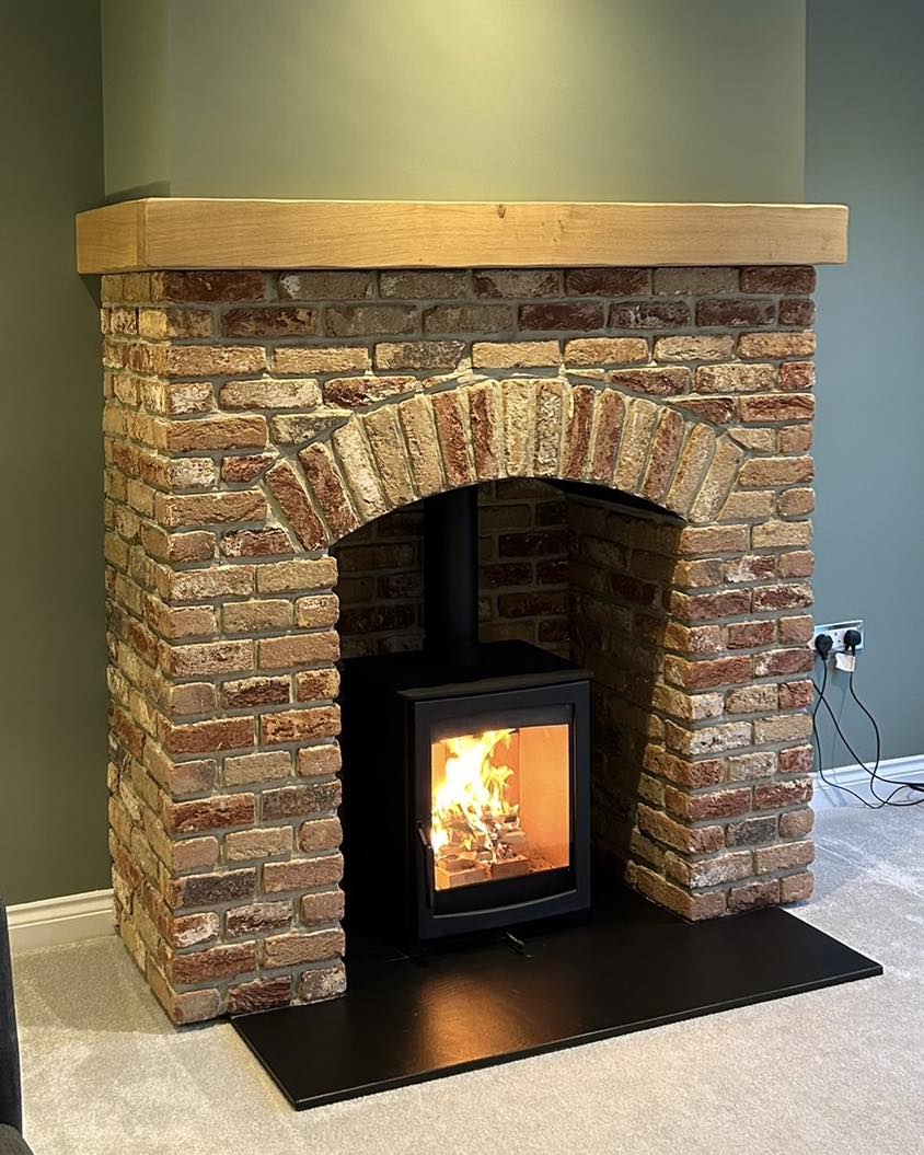 100-Year-Old Fireplace Restored with Ecoflame 2 Stove