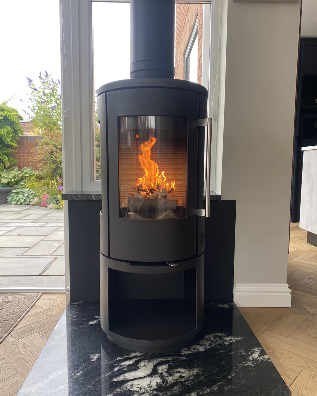 Morso 7443 Stove Installation in a Conservatory
