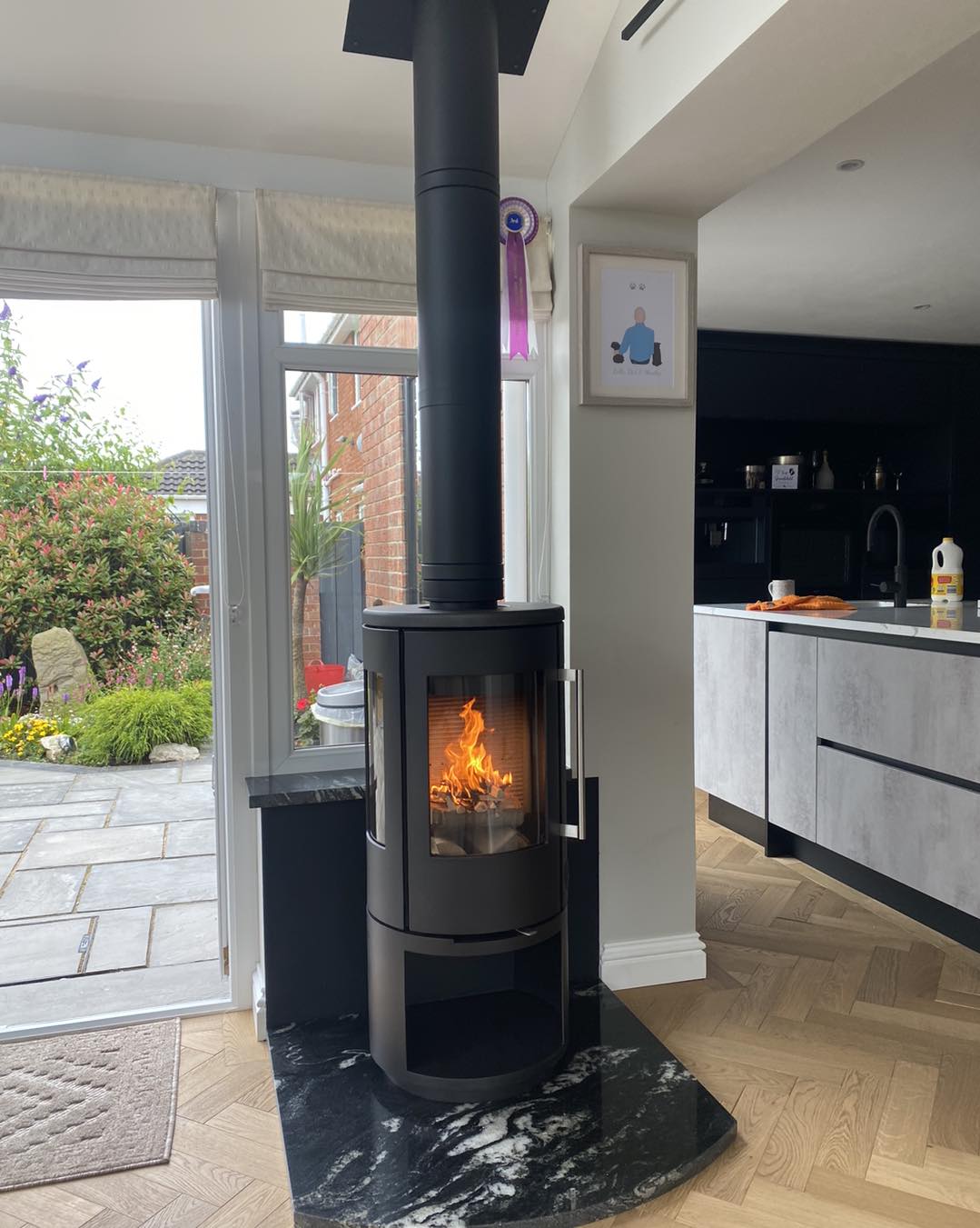 Morso 7443 Stove Installation in a Conservatory