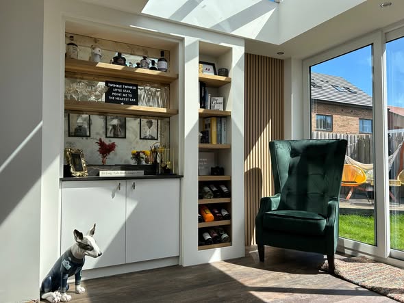 Bespoke Reading Corner and Home Bar Wall