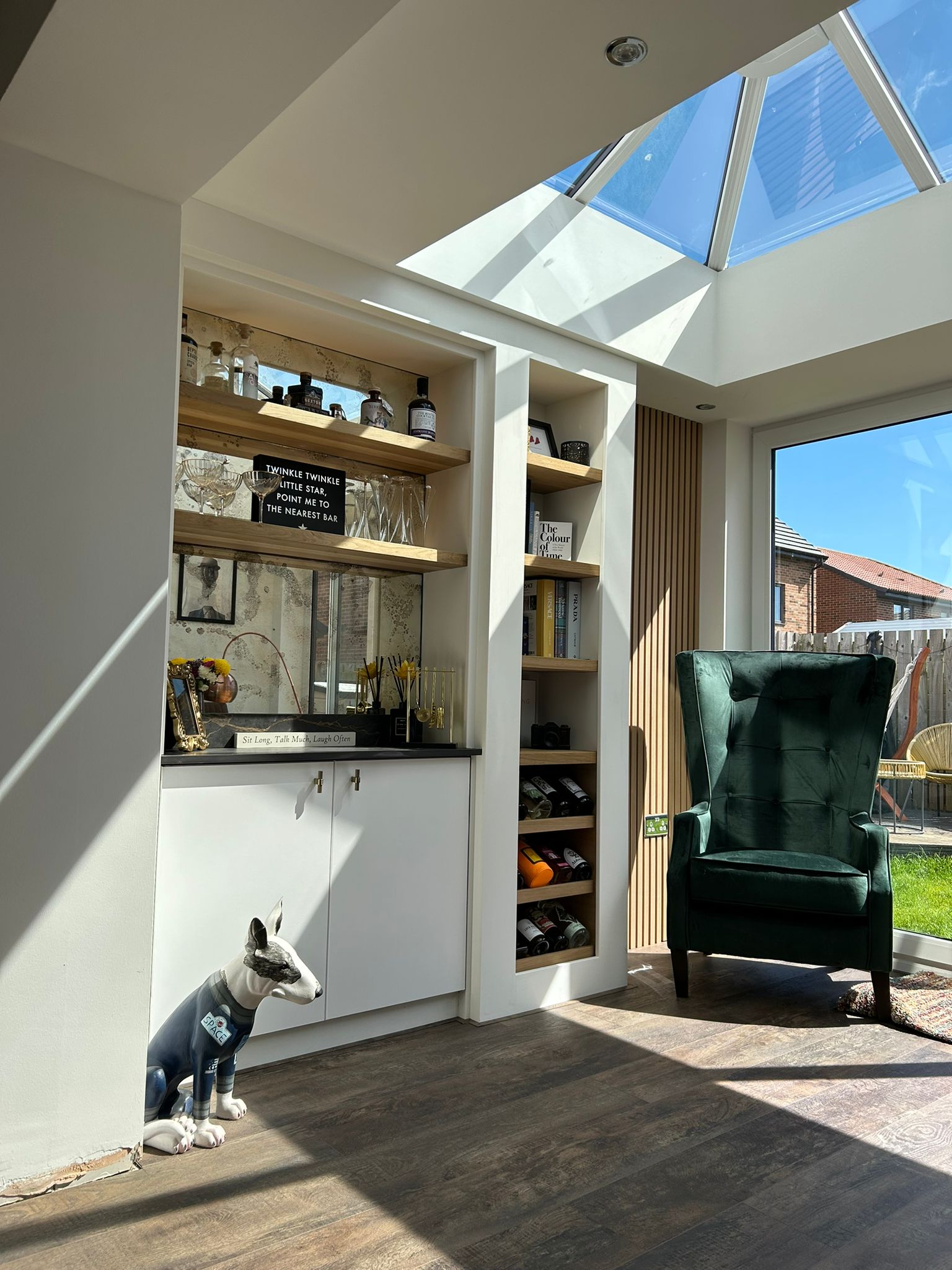 Bespoke Reading Corner and Home Bar Wall
