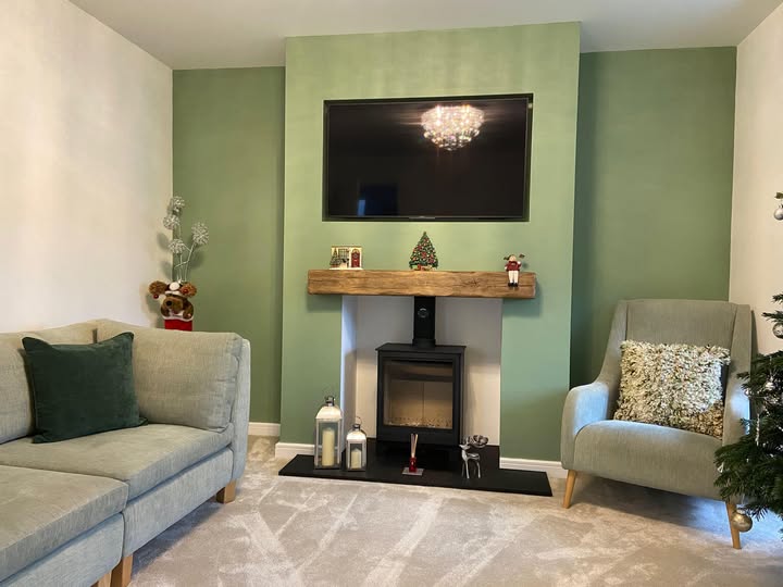 Ponteland New-Build Chimney Breast with Wood Burning Stove