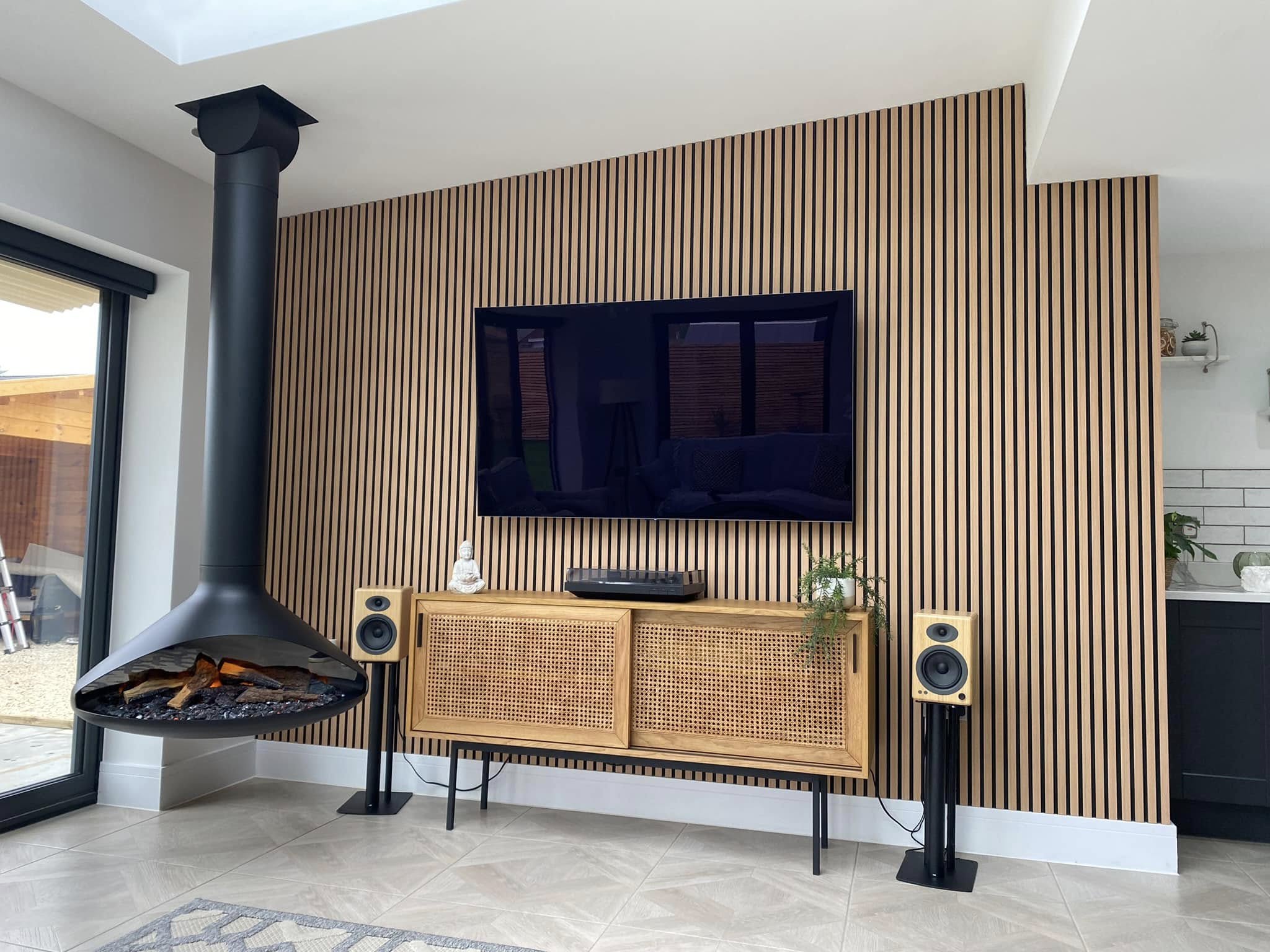 Onyx Orbit Suspended Electric Fire in Stannington