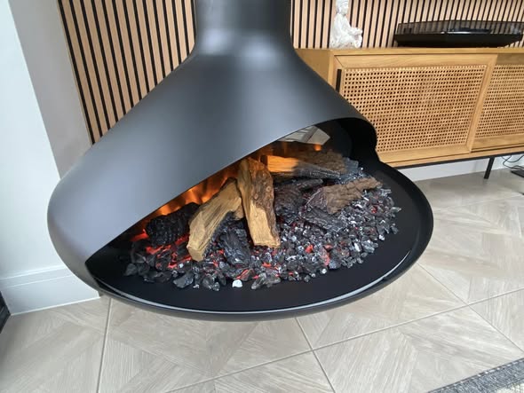 Onyx Orbit Suspended Electric Fire in Stannington