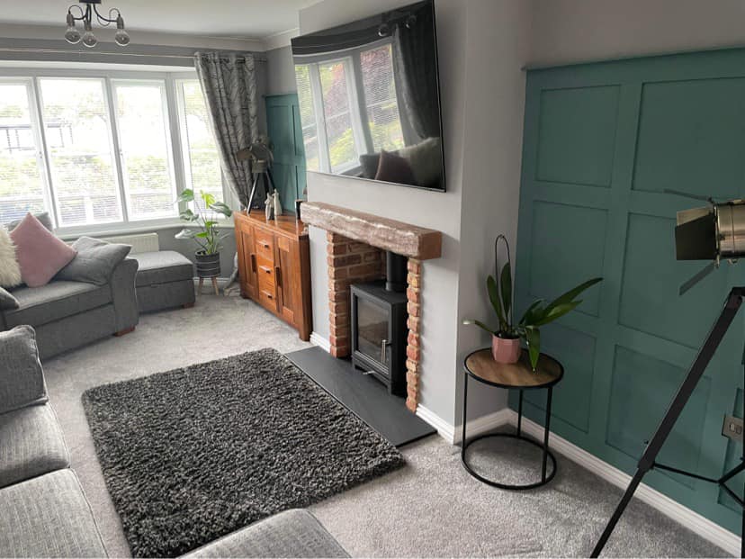 Murton Living Room Transformation with Stove and Brick Chamber