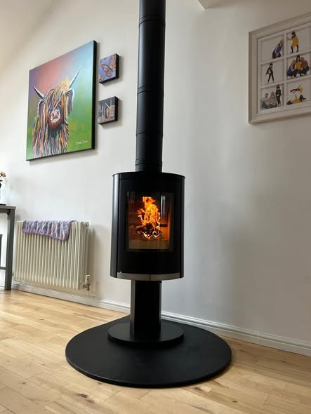 Ovale Pedestal Wood Burning Stove in Blyth