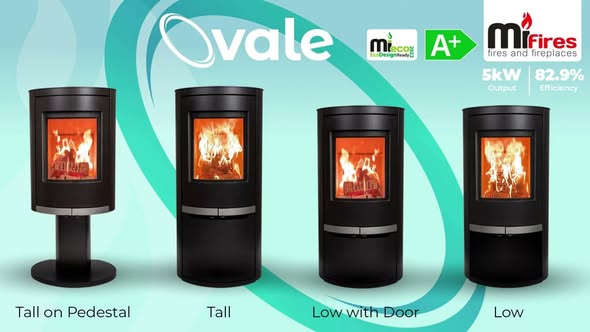 Ovale Pedestal Wood Burning Stove in Blyth