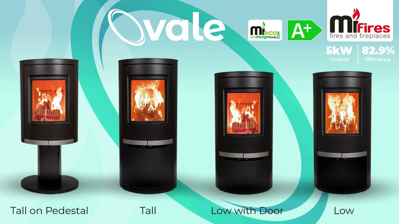 Ovale Pedestal Wood Burning Stove in Blyth