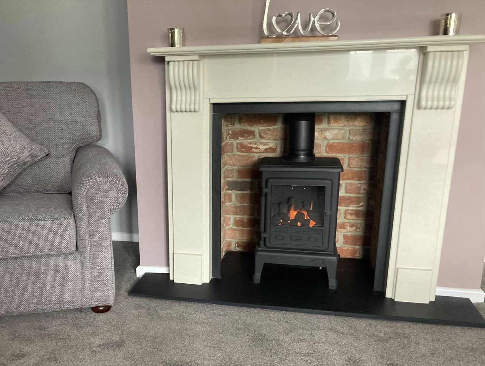 Firefox 5 Gas Stove Fireplace Renovation in Blyth