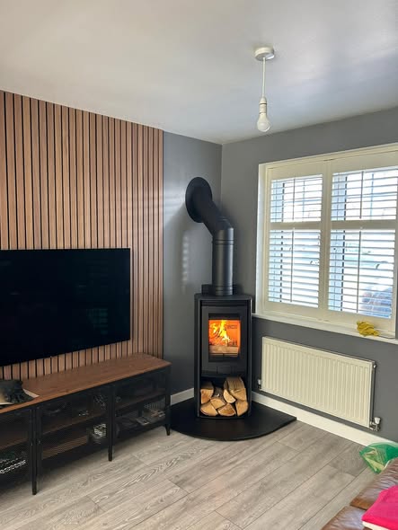 Di Lusso R4 Euro Stove with Combustible Clearance Consideration