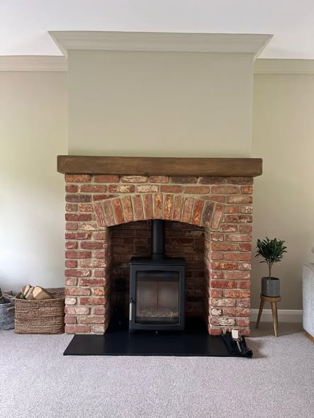 Flat Wall Transformed into Cosy Fireplace Feature