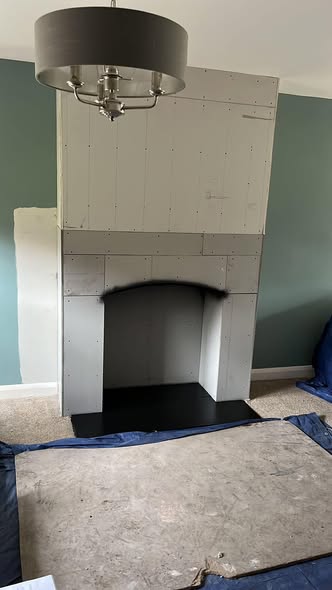 Flat Wall Transformed into Cosy Fireplace Feature