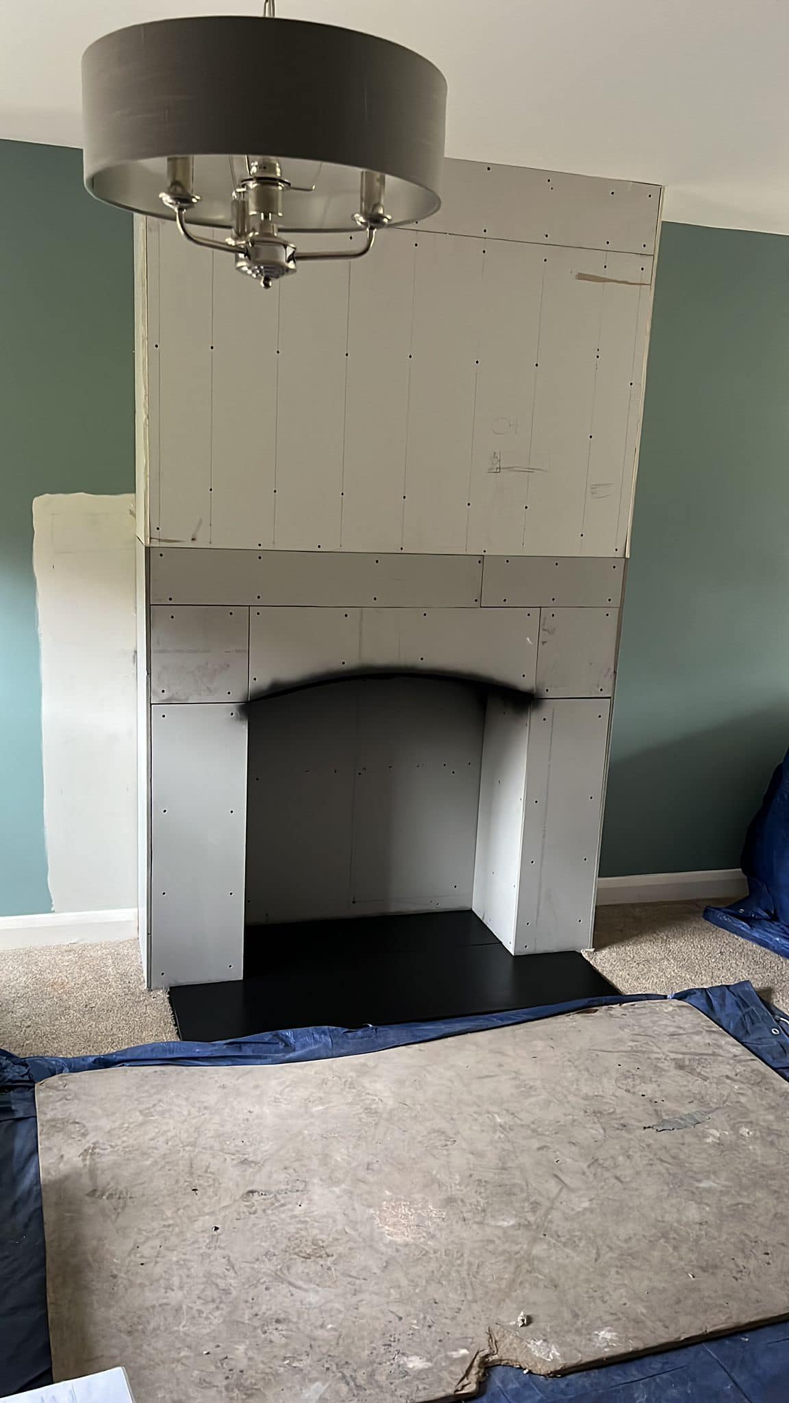 Flat Wall Transformed into Cosy Fireplace Feature