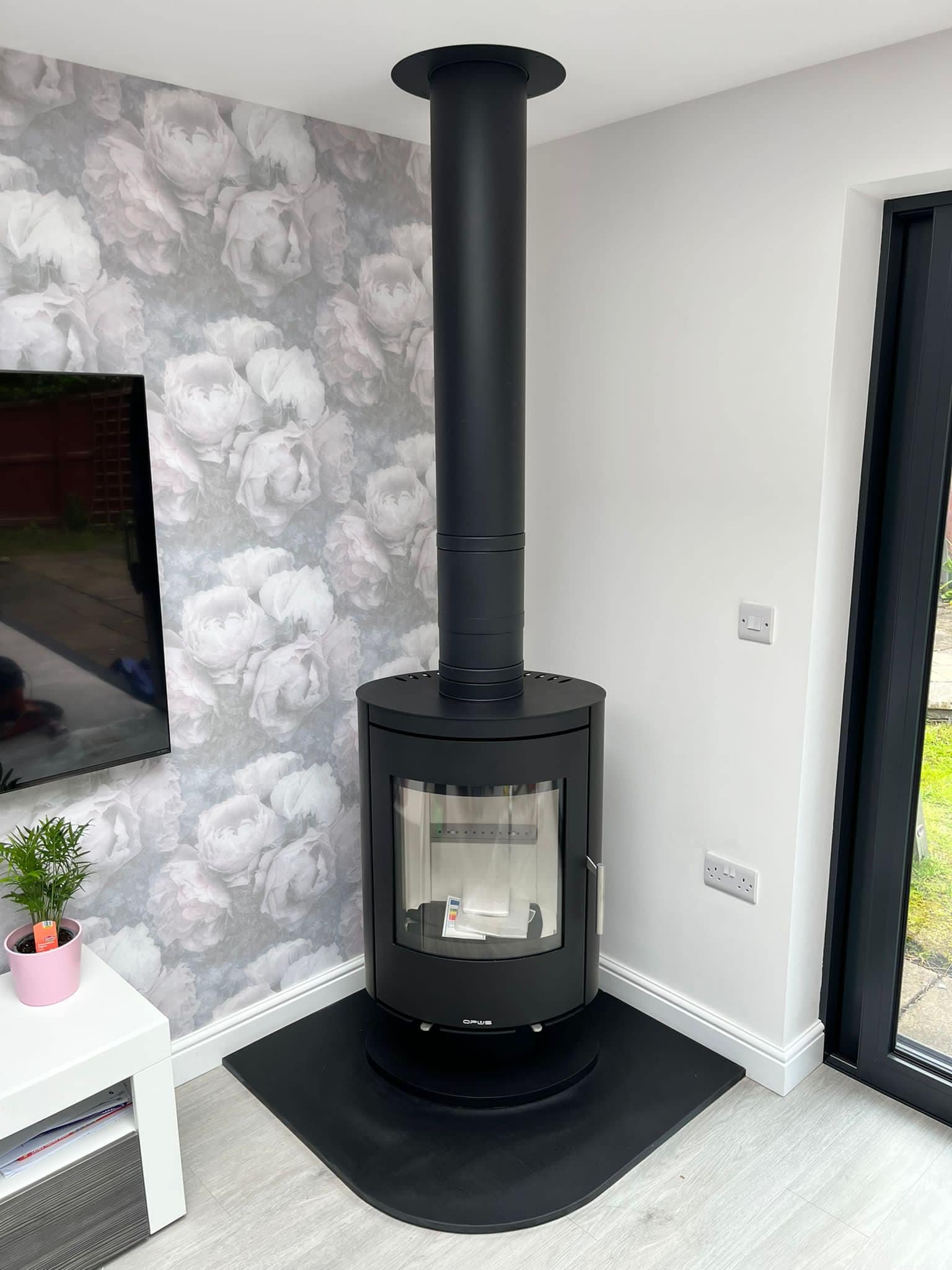 Opus Harmony Stove Installation in a Modern Extension