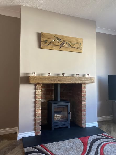 Blyth Feature Chimney Breast with Stove and External Flue