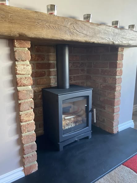 Blyth Feature Chimney Breast with Stove and External Flue