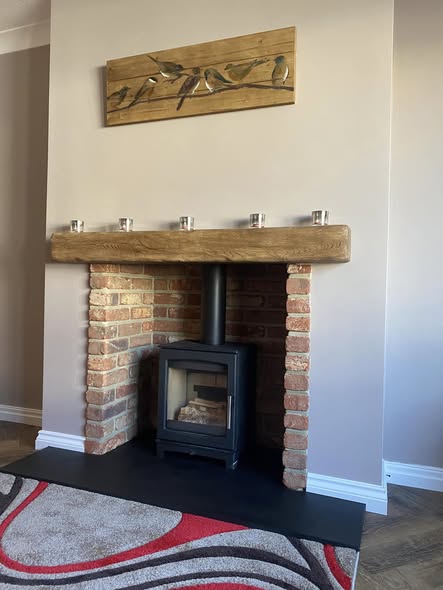 Blyth Feature Chimney Breast with Stove and External Flue
