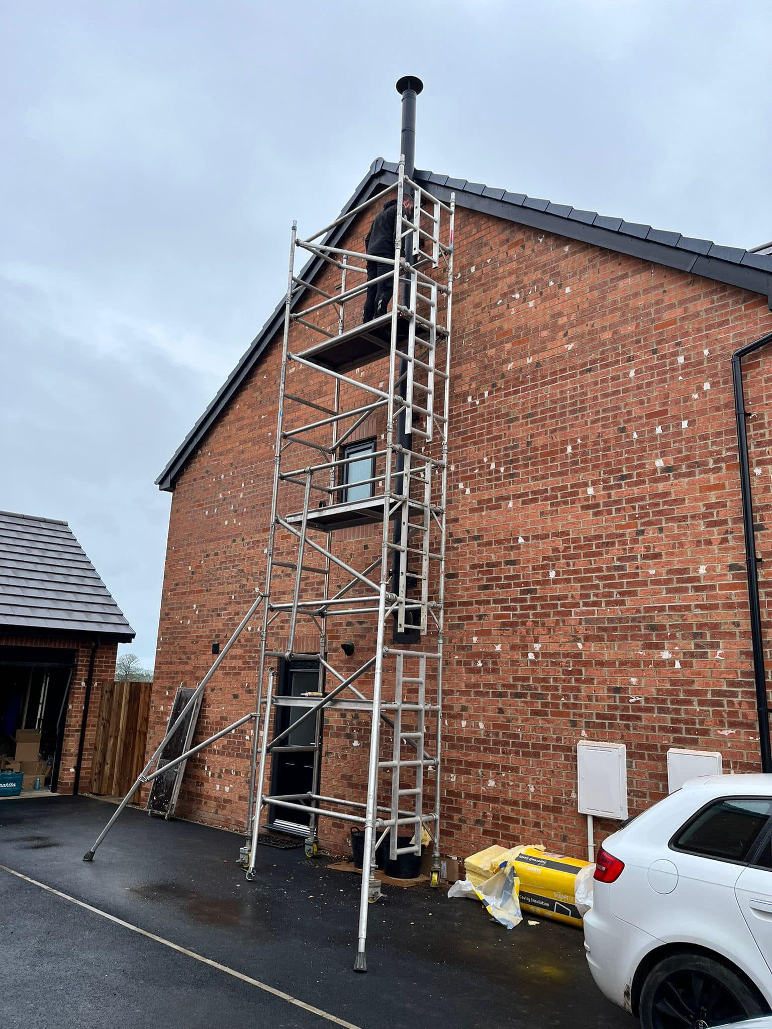 Blyth Stove Installation with Italian Slate Wall Protection