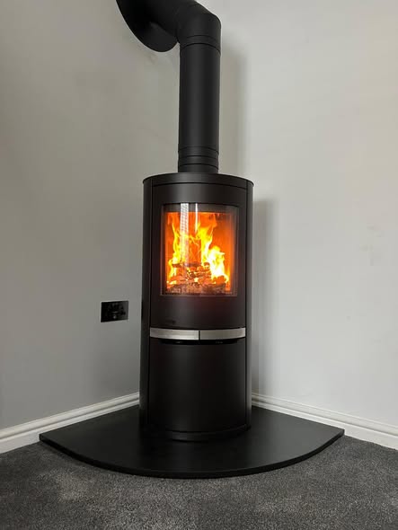 Blyth Stove Installation with Italian Slate Wall Protection