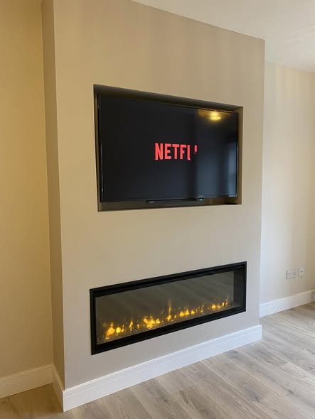 Dimplex Ignite XL Media Wall in Gosforth Flat