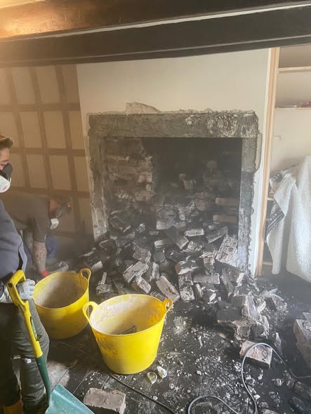 500-Year-Old Cottage Inglenook Fireplace Restoration in Alston