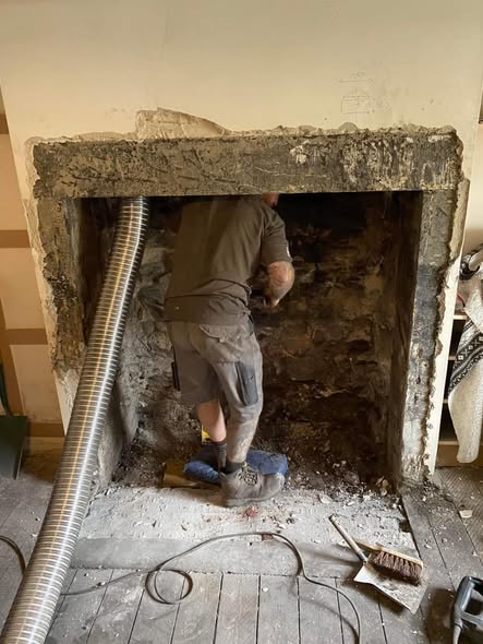 500-Year-Old Cottage Inglenook Fireplace Restoration in Alston