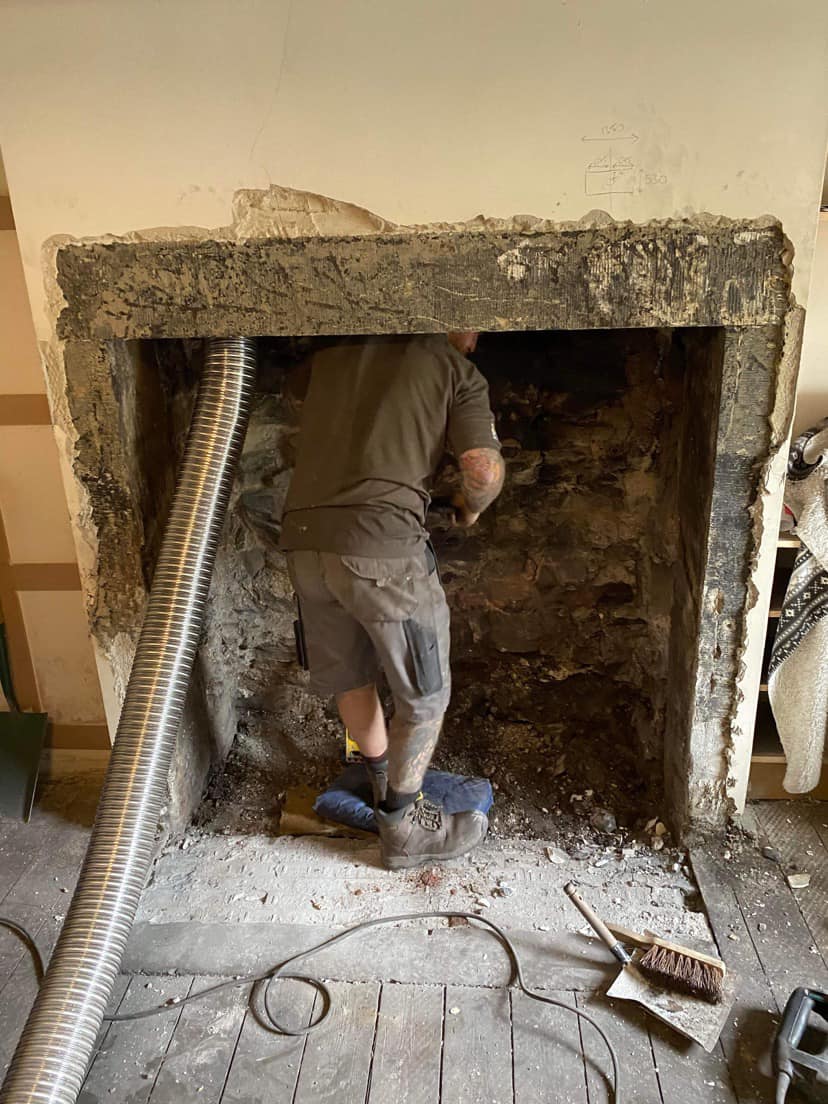 500-Year-Old Cottage Inglenook Fireplace Restoration in Alston