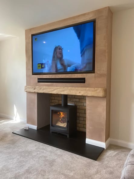 Wood Burner and Media Wall Installation in Woolpit, Suffolk