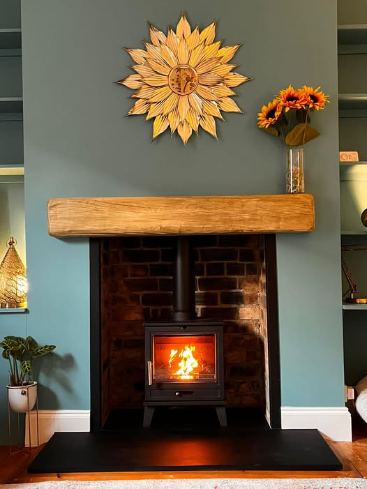 Nevis 5 Multifuel Stove in Repointed Brick Fireplace