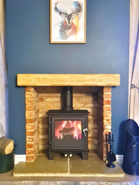 Clock Blithfield 5 Stove with New Chimney Breast
