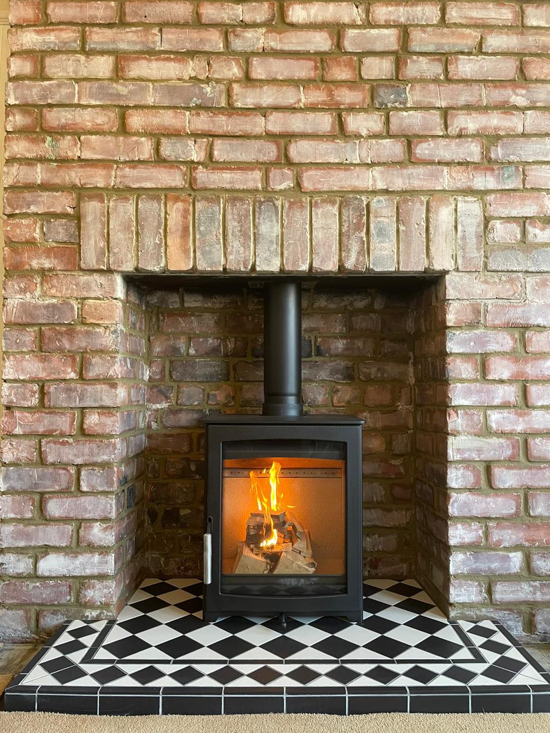 Whitley Bay Fireplace Restoration with Exposed Brickwork