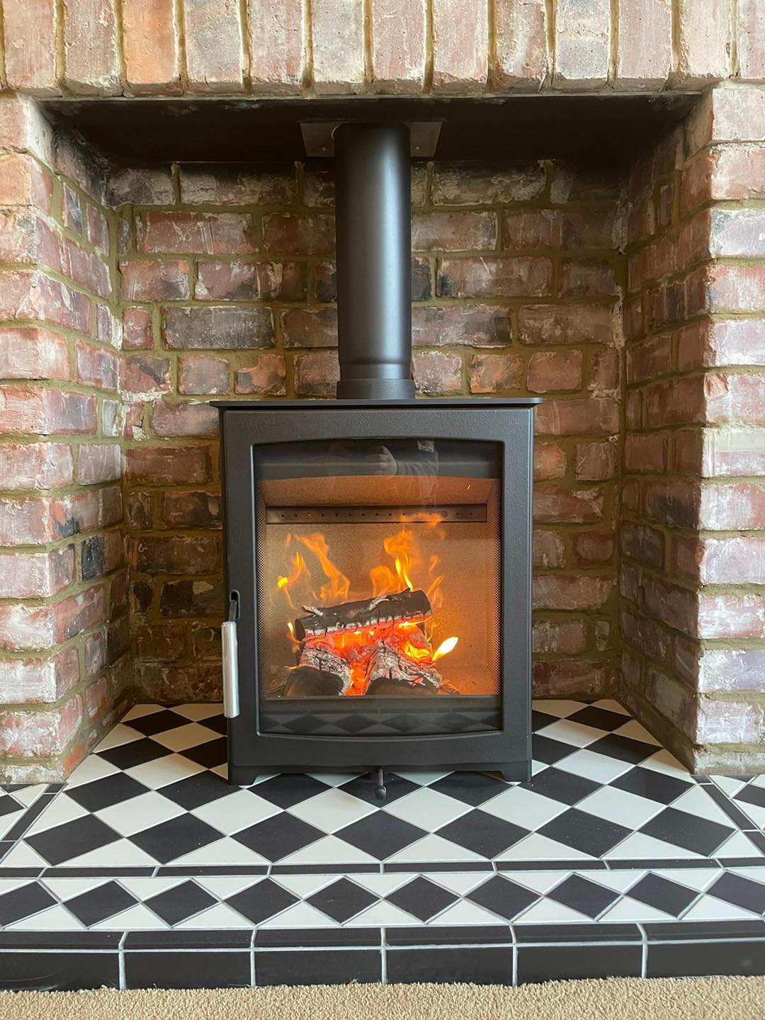 Whitley Bay Fireplace Restoration with Exposed Brickwork