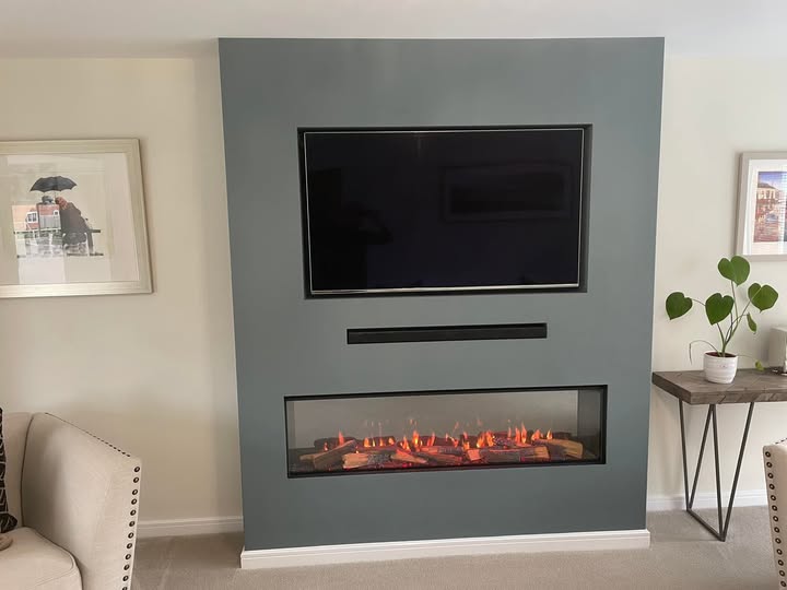 Solus 1500 Electric Fire Media Wall in Morpeth