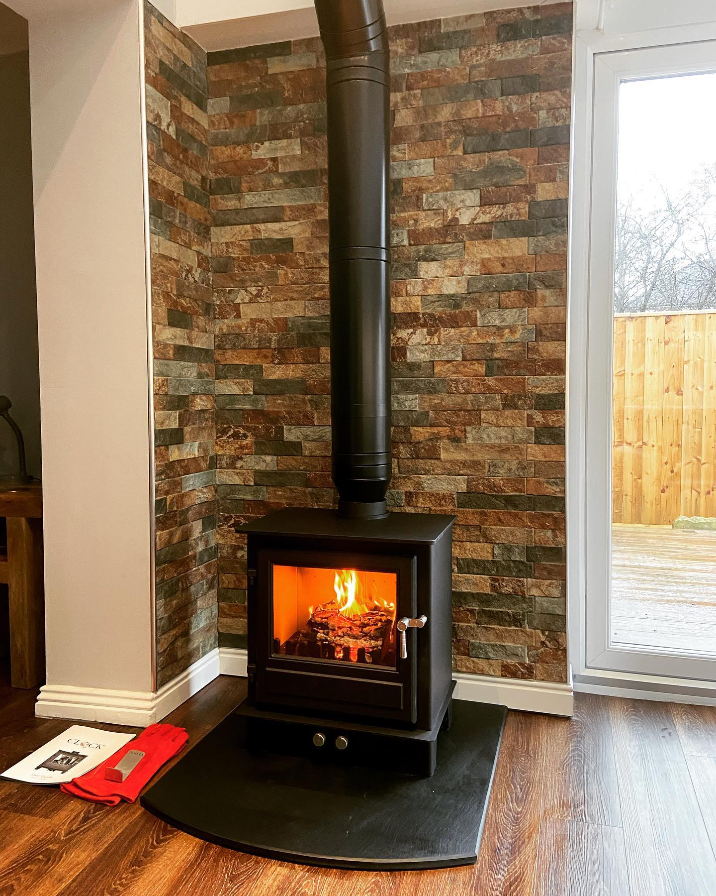 Clock Blithfield 5 Stove Through Conservatory Warm Roof
