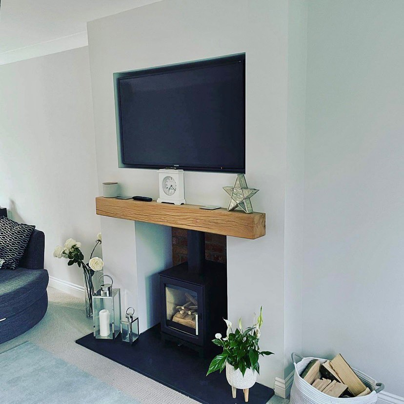 Feature Chimney Breast with Inset TV and External Flue
