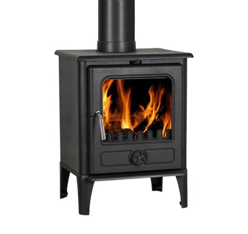 Summerhouse Stove Installation with Reclaimed Brick Heat Shield