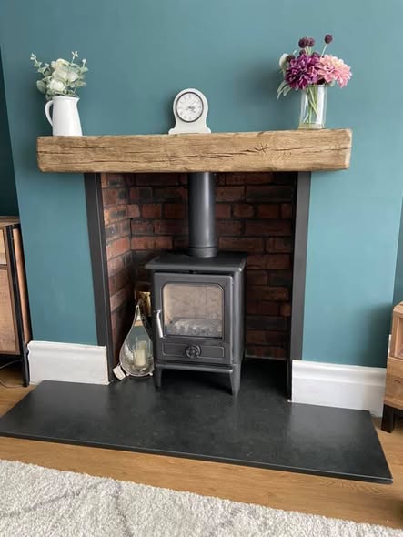 North Shields Fireplace Opened Up with Stove and Restored Brickwork