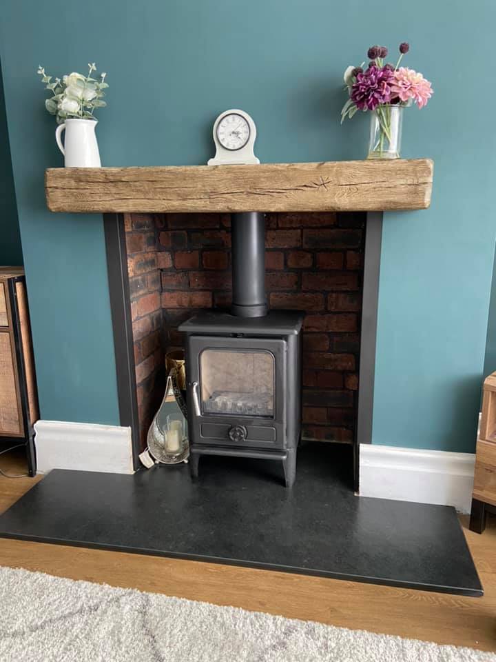 North Shields Fireplace Opened Up with Stove and Restored Brickwork