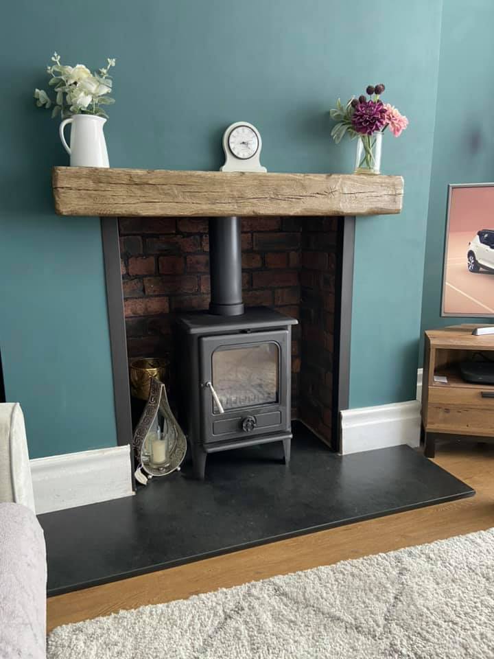 North Shields Fireplace Opened Up with Stove and Restored Brickwork