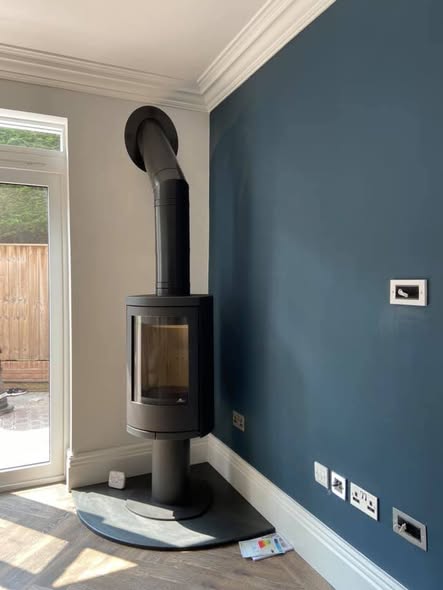 North Shields Fireplace Opened Up with Stove and Restored Brickwork