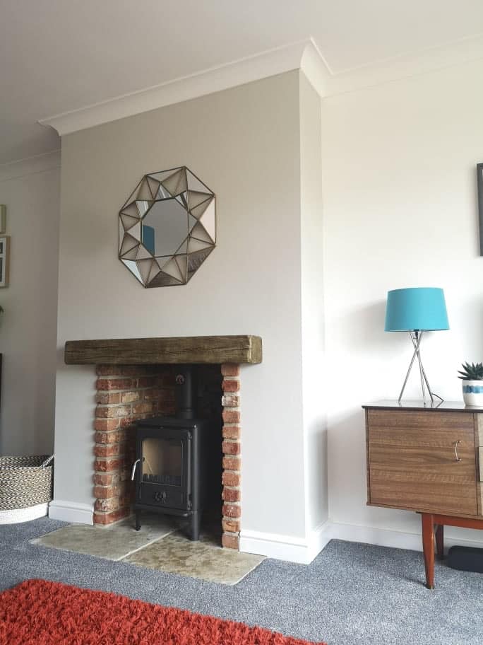 Norvik 5 Fireplace Transformation with Buff Limestone Hearth