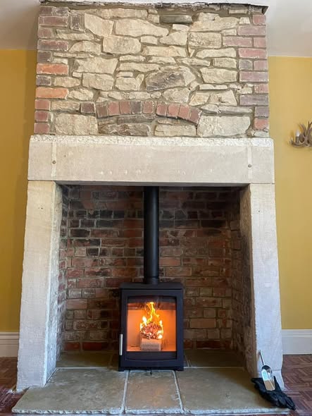 Historic Stone Fireplace Restoration with Parkray Aspect 5