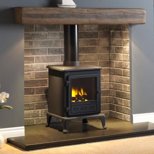 Historic Stone Fireplace Restoration with Parkray Aspect 5