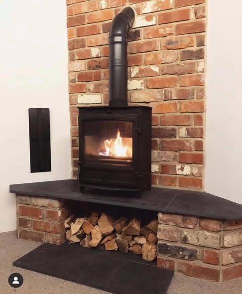 Cottage Limestone Fireplace Transformation in Blyth