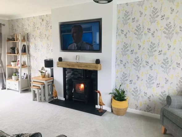 Norvik 5 Fireplace with Side Log Stores in North Broomhill