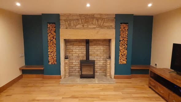 Haydon Bridge Stone Inglenook Fireplace Transformation
