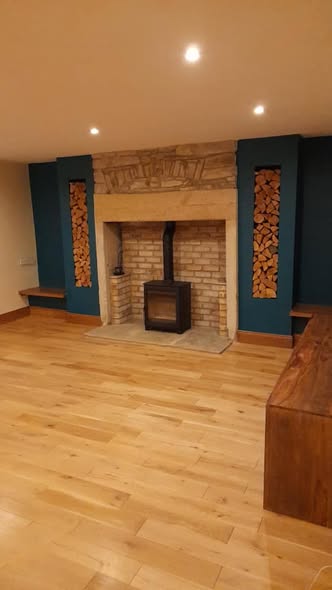 Haydon Bridge Stone Inglenook Fireplace Transformation